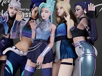 Unleash Your Desires with 3D Hentai KDA Akali's Steamy Backstage Fuck Session League of Legends Uncensored