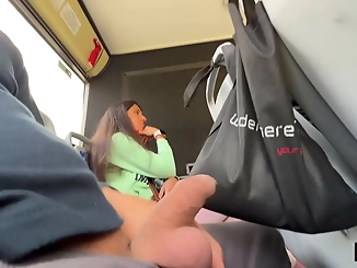 Witness the Luscious Stranger's Public Bus Pleasure: A Steamy Jerk-Off and Blowjob Adventure