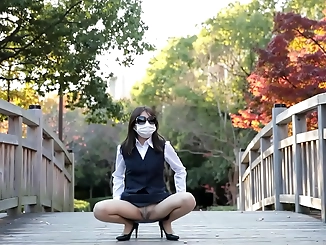 Surprise! Luscious Enchantress Strips Down in Public Park - Must-See!