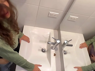 Family Party Sex in the Bathroom: Naughty Pleasure in Public Place