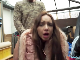 Blonde Bombshell Gives Sneaky Fucker a Taste of Real Sex with a Hot Brunette!