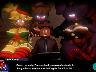 Frenni's Night Club: Naughty Fap Nights with Sexy FNAF Girls in Santa Dresses (PornPlay Ep