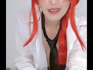 Unleash Your Inner Perv with Hentai Cosplay Makima Chainsawman - Cum Play with My Sexy Toy!