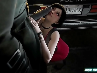 Insatiable Ada Wong Sucks Off an Unrelenting Cock