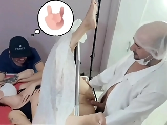 MILF Wife Gets Examined by Stranger in Gynecologist's Office!
