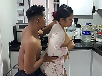 Luscious Stepmom Seduces Me in the Kitchen - Part 1