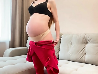 Mesmerizing Redhead Stepmom Pregnant with Double Cumming - Her Insatiable Appetite for Cock