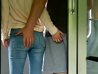 Hot Girl Gives Me a Surprise BJ on the Train - and I Can't Help but Ejaculate in the Bathroom!