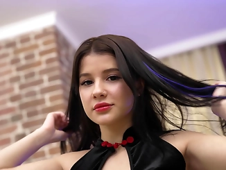Experience the Allure of 18yo Teen Sofa Weber in a Luscious Triple Pussy Anal