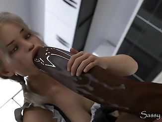 Japanese MILF Gets Anal Fucked in Kitchen by BBC Boss