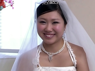 Intimate Moment: Japanese Bride's Hairy Cunt Gets Licked and Fucked by New Husband