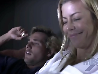 Mesmerizing Stepmom Seduces You on a Chilly Night: A Thrilling English Movie Experience!
