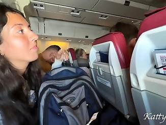 Japanese Sweetheart Gives Mind-Blowing Blowjob in Public on a Plane - Must Watch!