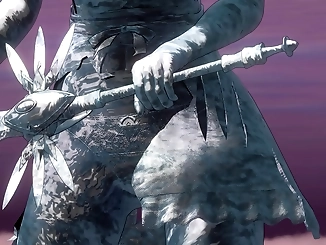 Watch as the Luscious Holy Knight Ricca Petrifies Her Subjects with Her Alluring Gaze!