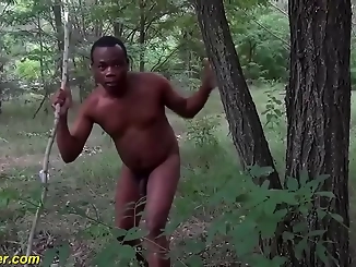 Experience the Luscious Busty MILF in an Alluring Outdoor Adventure with a Crazy Bushman!