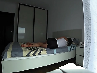 Caught in the Act! Neighbor Fucks Your Wife on Your Family Bed While You're Away