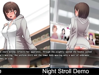 Luscious Enchantress' Night Stroll: Alluring Figure and Captivating Beauty on Display!