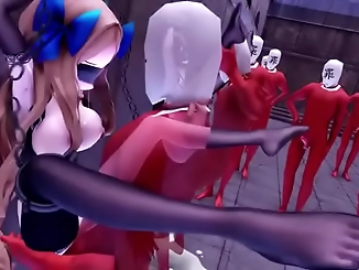 Kancolle-Kamikaze and Asakaze: Two Luscious Japanese Enchantresses' Sensual Encounter
