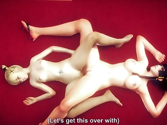 Lesbian Passion: Marie Rose & Nyotengu in Honey Select 2