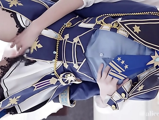 Revel in the Lusciousness of Our Idol Game Cosplayers' Stage Costume Creampie Compilation Hentai Video