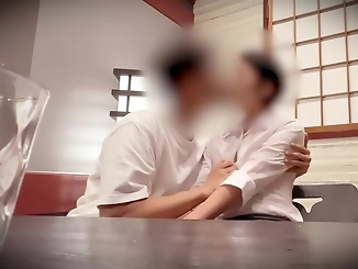 Japanese MILF nanpa OL with boyfriend and gets punished! 'It's not worth it