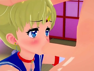 Japanese Schoolgirl Sailor Moon Expertly Blows Dick in 3D Hentai: Unleash Your Inner Otaku!