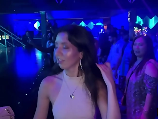 Witness the Luscious Seductress' Wild Nightclub Escapade! Exclusive Footage of Her Steamy Toilet Sex Act!