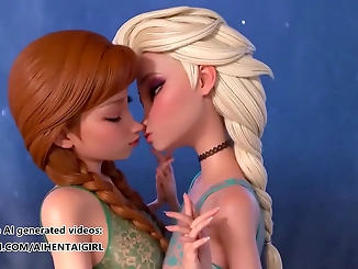 Frozen Ana and Elsa: Sensual Cosplay and Uncensored Hentai Fun