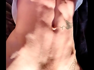 Unleash Your Desires with My Six-Pack Abs and Big Clit!