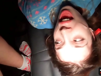 WOW! Christmas Miracle! - Sexy Pornstar Fucked by Fan in Car POV - Michael Frost and MihaNika69