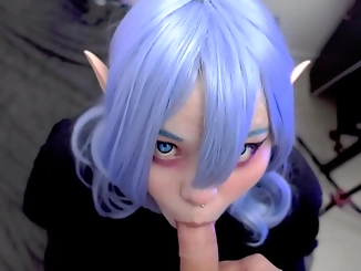 Japanese Elf Beauty Furiyssh Gives Mind-Blowing Blowjob!