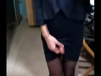 Japanese Office Lady Gives Epic Handjob to Crossdresser - Must-See!